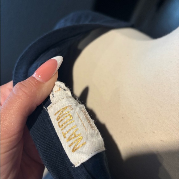 Navy V-Neck Women's Top - Picture 4 of 4